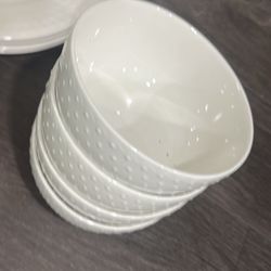 Plates with matching bowls 