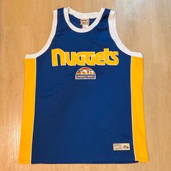 Denver Nuggets NBA Majestic Hardwood Classics Blank Stitched Men's XL Jersey