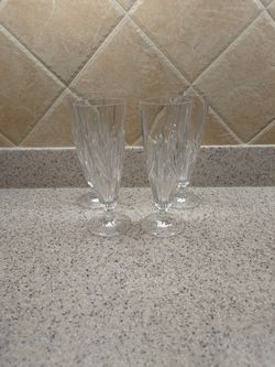 Set Of Four Pilsner Glasses Barely Used