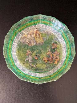 Vintage Irish Dish Cottage Scene