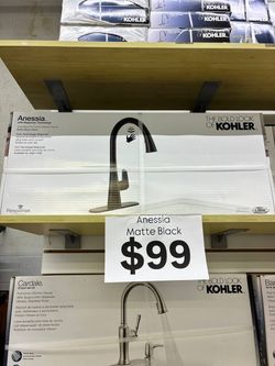 Kohler anessia touchless pull-down kitchen faucet matte black