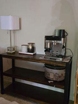 Multi‑tier industrial‑style shelving unit