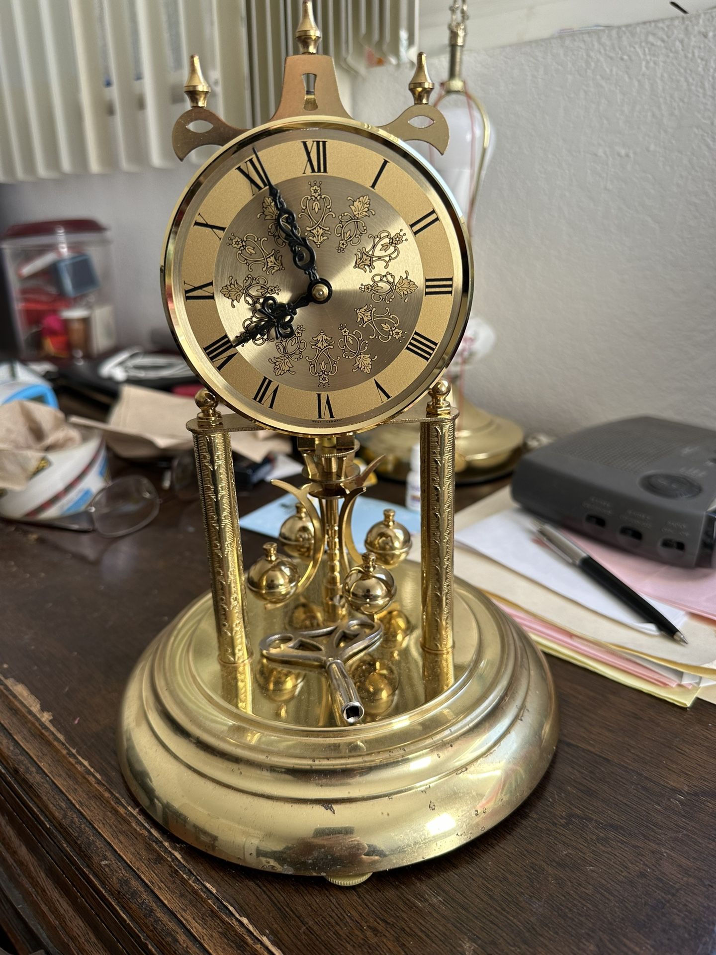 Vintage Anniversary Clock With Key $75