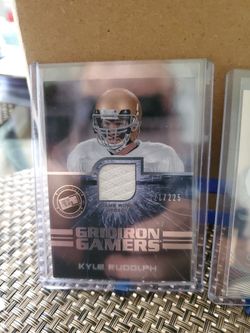 2011 Kyle Rudolph Game Worn Jersey Card And 2012 Duane Bennett Auto