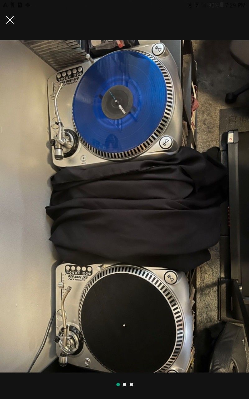 Pair of Dj turntables epsilon djt1300 Super oem Like technic 1200 High torque