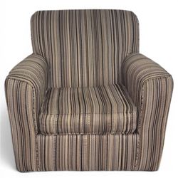 Ashley Furniture Upholstered Accent Armchair with Striped Fabric