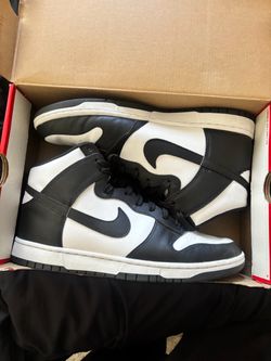 Nike Dunk High Black White Sneakers (Size 12)