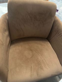 Brown Velvet Office Chair
