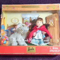 2001 Mattel Barbie Collectors Edition Kelly As Little Red Riding Hood Storybook Favorites - In Box