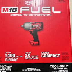 Milwaukee 2767-20 M18 FUEL High Torque 1/2 Impact Wrench With Friction 