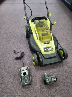 Ryobi 18V Lawnmower with Battery and Charger