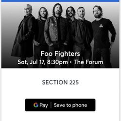 Foo Fighters Tickets @ THE FORUM Los Angeles AUGUST 26