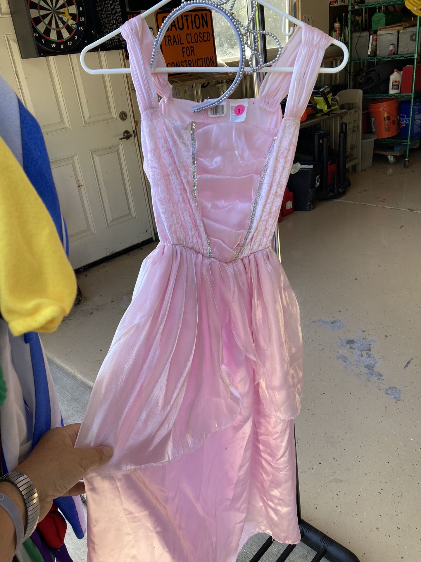 Pink Satin Princess Halloween Costume 8-10