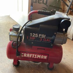 Craftsman PSI 1HP 3 Gallon Air Compressor (Not Working) 