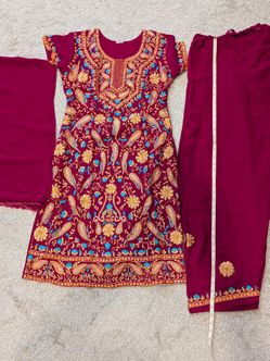 Indian Embroidery  young Girls Dress