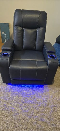URGENT SALE: Ultimate Gaming Sofa / Power Recliner with LEDs - Like New!
