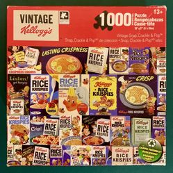 JIGSAW PUZZLE - “VINTAGE SERIES” Kellogg’s Rice Krispies/Snap Crackle & Pop 1000 PIECES - Unassembled In Box