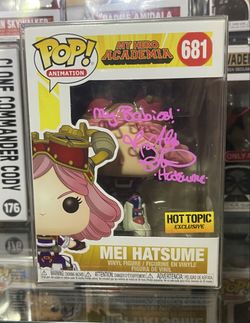 Alexis Tipton Signed Funko Pop Mei Hatsume #681 My Hero Academia