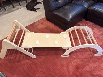 3-Piece Wooden Pikler Climbing Set – Triangle, Arch & Ramp