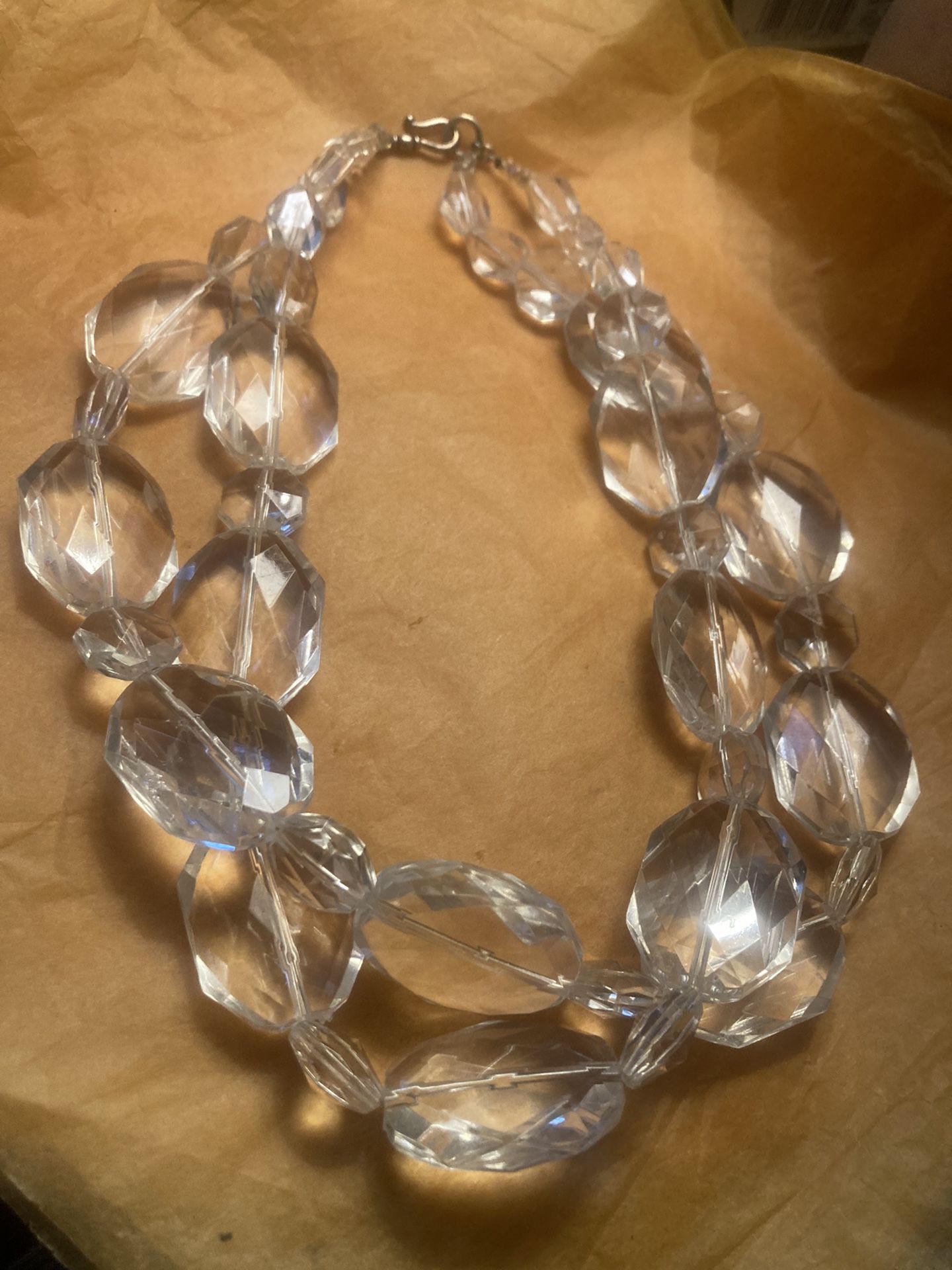 2 Strand Large Lucite Bead Choker