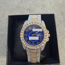 Luxury watch iced out rolej