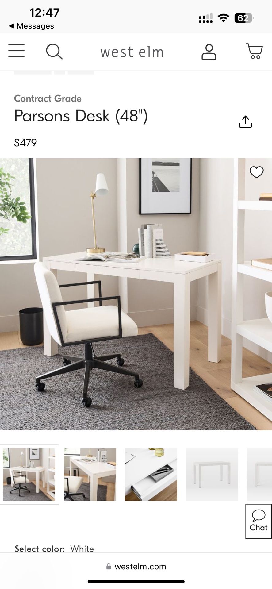 West Elm Parsons Desk