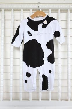Baby Girl Gymboree Knit Cow Halloween Costume, 6-9 Months