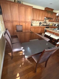Beautiful wooden dining table