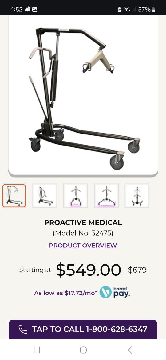 Hydraulic Hoyer Lift