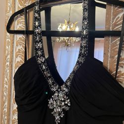Elegante Dress Black And Gold New With Tag Xl