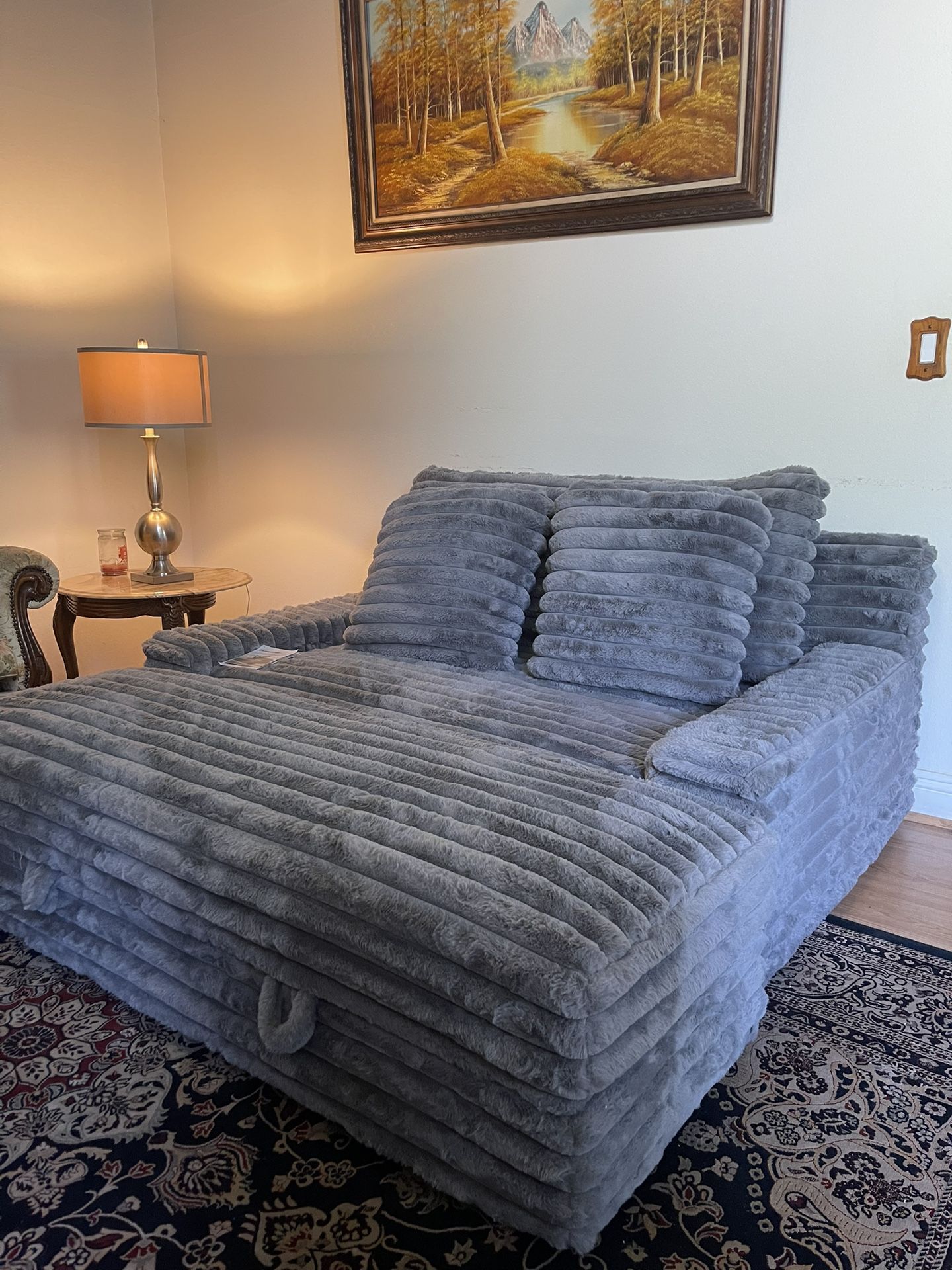 Thomasville Wills Fabric Oversize Chair and Storage Ottoman