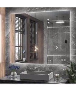 LED Backlit Bathroom Mirror with Lights, 3 Colors
