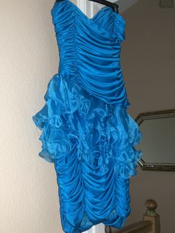 Blue 80’s Style Dress Size 7