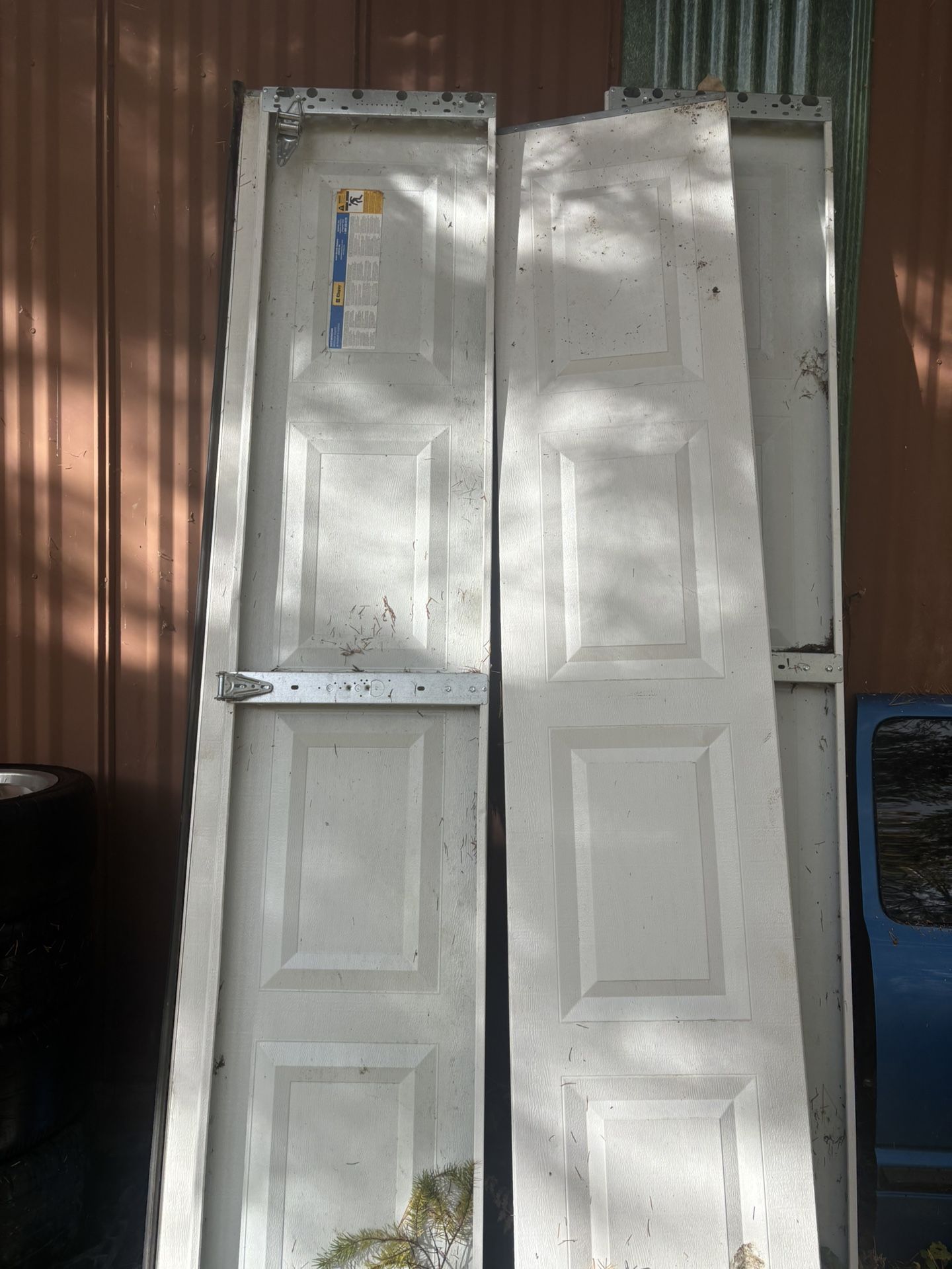 9”x7” Garage Door With Tracks And Hardware