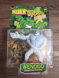  ToyBiz Marvel 1997 Incredible Hulk Outcasts Wendigo Figure w/Rattlesnake. 