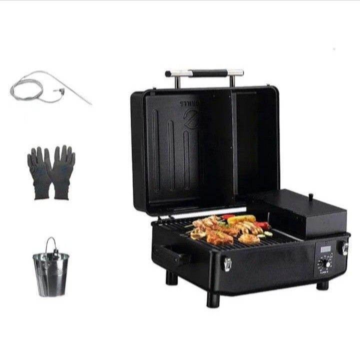 Z GRILLS ZPG-200A Electric Portable Wood Pellet Grill & Smoker 8 in 1 BBQ Grill Digital Control System