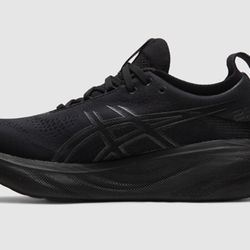 NEW Asics Men's Gel Nimbus 25 - Black Size 9