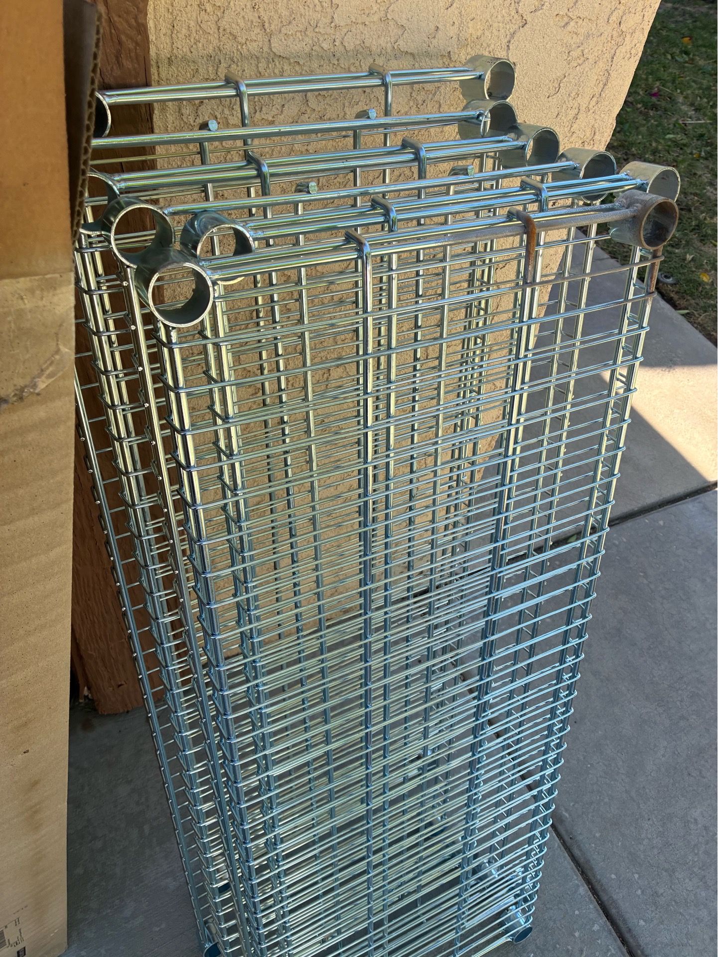 Metal shelves