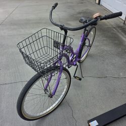 Purple Beach cruiser bike