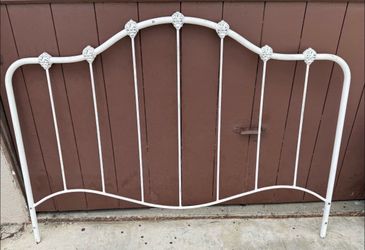 Vintage White metal Queen/Full Size Headboard