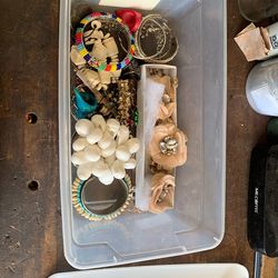 Costume Jewelry, Bracelets, And Necklaces And Earrings