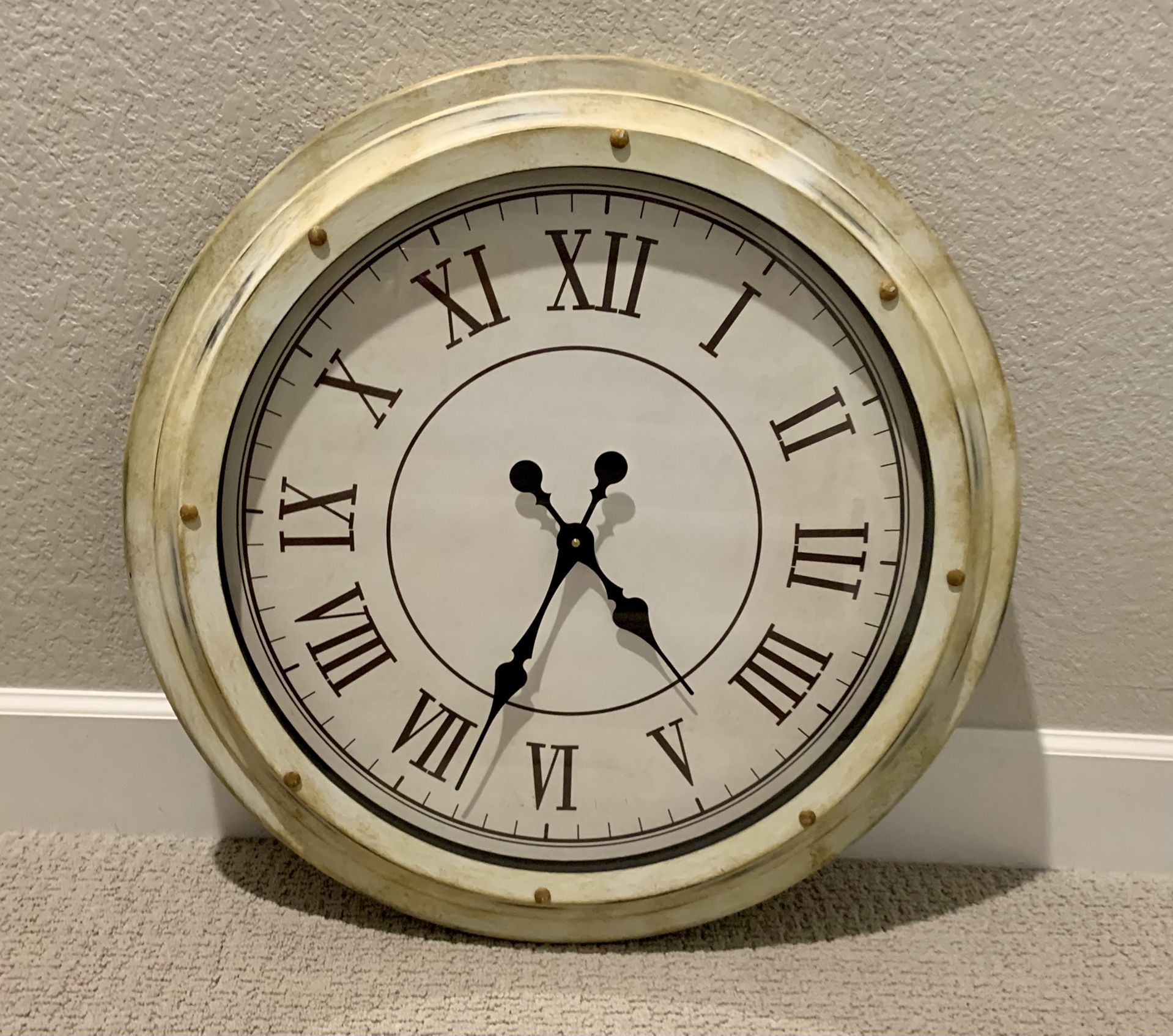 Pottery barn White Station Wall Clock