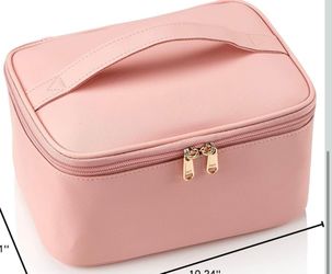 Pink makeup bag