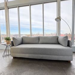 Burrow Shift Sleeper Midcentury Modern Minimalist Gray Fabric Sofa Couch (🚚 Free Delivery) 