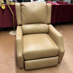 Brown Leather Reclining Armchair