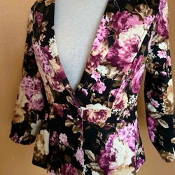 Women’s Floral Jacket Medium Size 