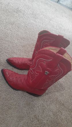 Los altos ostrich boots original size 9 1/2