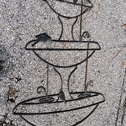 Metal Sculpture Bird Bath
