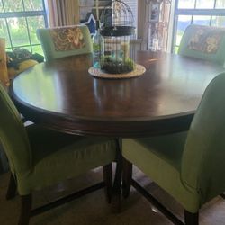 Ashley  55" Dining Table W/4 World Market Chairs
