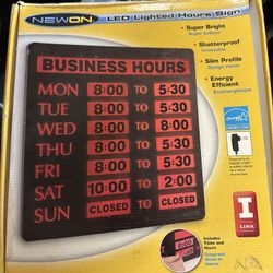 Business Hours Sign
